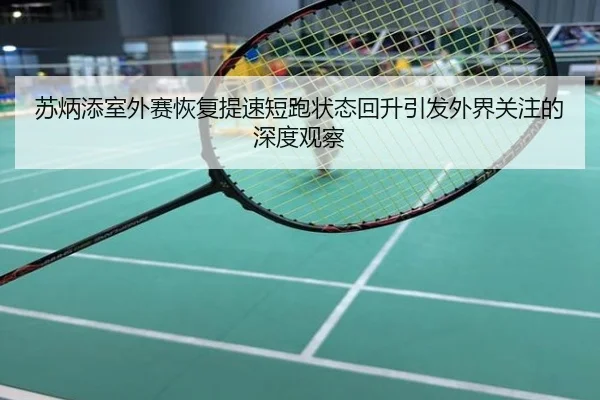 苏炳添室外赛恢复提速短跑状态回升引发外界关注的深度观察